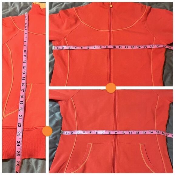 The North Face Zipper Knit Jacket Coral Orange L - Picture 9 of 9